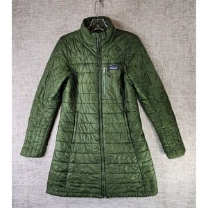 Patagonia Radalie Parka Jacket Womens S Olive Insulated Quilted Puffer Coat